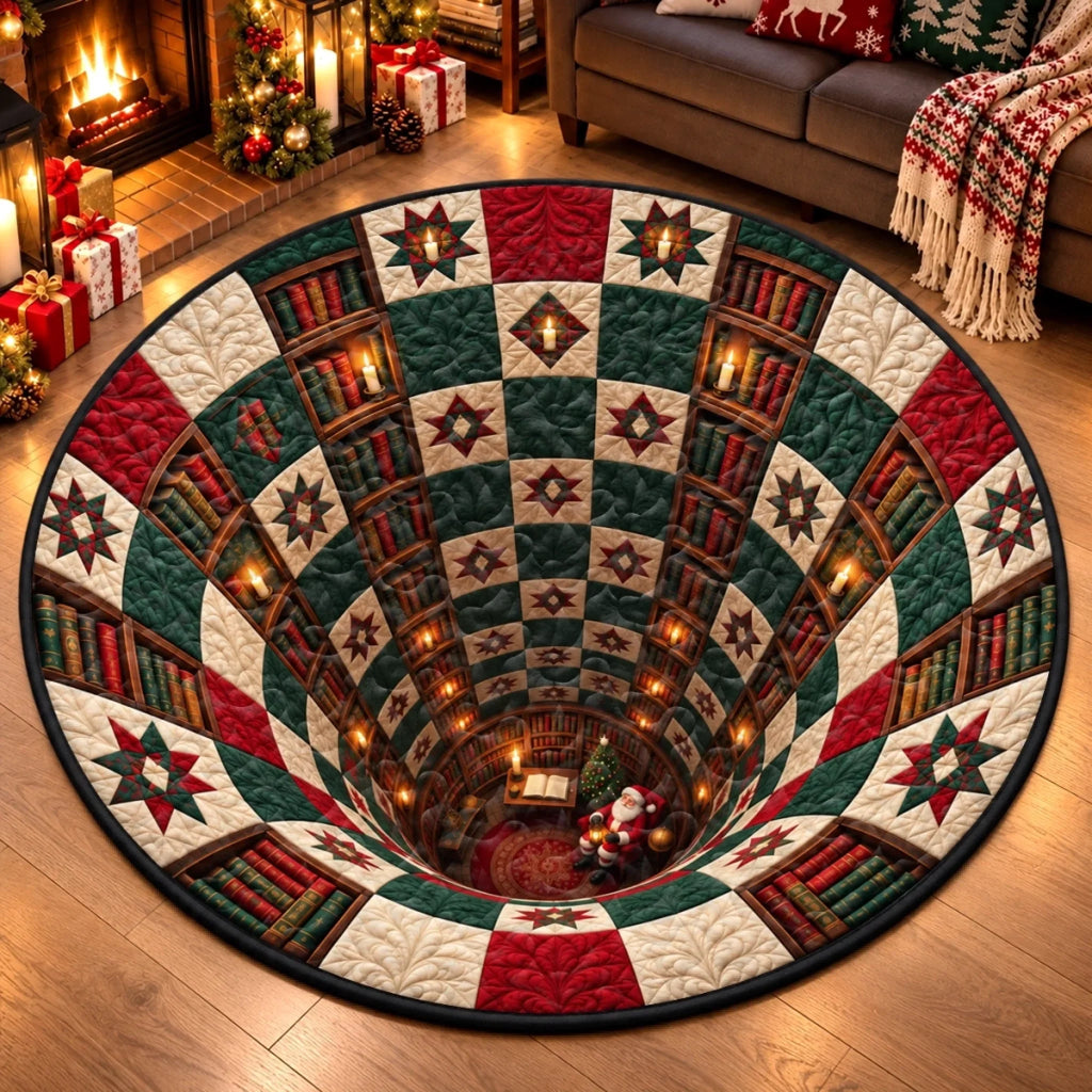🔥Last Day 90% OFF🔥❄️Custom Quilted Round Mat - Personalized Christmas Birthday Gifts For Mom, Dad, Brother, Sister - Home Filled With Pure Magic