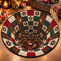 🔥Last Day 90% OFF🔥❄️Custom Quilted Round Mat - Personalized Christmas Birthday Gifts For Mom, Dad, Brother, Sister - Home Filled With Pure Magic