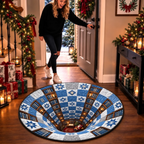 🔥Last Day 90% OFF🔥❄️Custom Quilted Round Mat - Personalized Christmas Birthday Gifts For Mom, Dad, Brother, Sister - Home Filled With Pure Magic