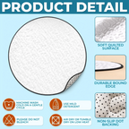 🔥Last Day 90% OFF🔥❄️Custom Quilted Round Mat - Personalized Christmas Birthday Gifts For Mom, Dad, Brother, Sister - Home Filled With Pure Magic