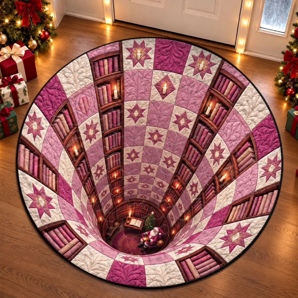 🔥Last Day 90% OFF🔥❄️Custom Quilted Round Mat - Personalized Christmas Birthday Gifts For Mom, Dad, Brother, Sister - Home Filled With Pure Magic