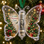 🔥LAST DAY 50% OFF 🦋💵 3D Embossed Butterfly Christmas Cash Gift Ornament – Holiday Money Holder Keepsake 🎄✨