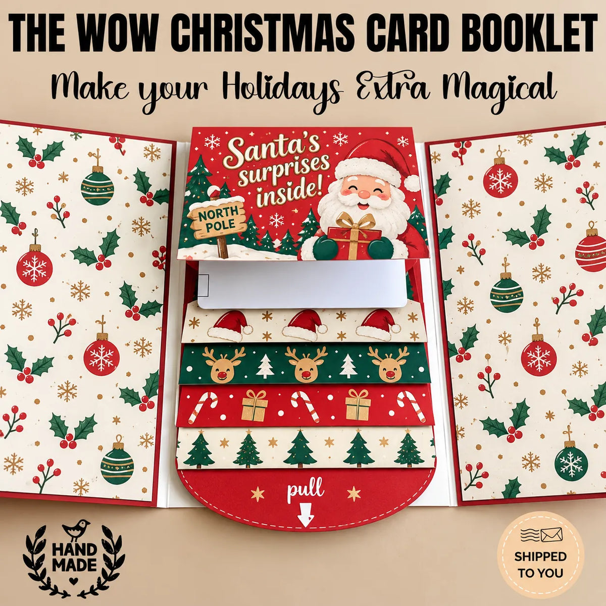 🔥LAST DAY 50% OFF - 2026 New 🎅💳 Waterfall Christmas Gift Card Booklet ✨
