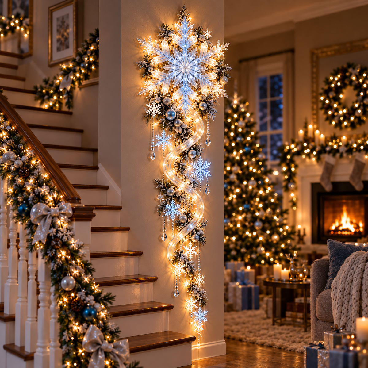 🔥Last Day 90% OFF🔥❄️ Giant Snowflake Blizzard Trail™- Let the Snowstorm Glow Indoors