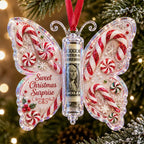 🔥LAST DAY 50% OFF 🦋💵 3D Embossed Butterfly Christmas Cash Gift Ornament – Holiday Money Holder Keepsake 🎄✨