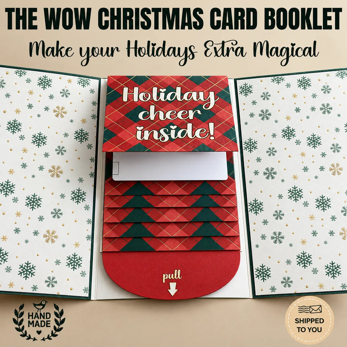 🔥LAST DAY 50% OFF - 2026 New 🎅💳 Waterfall Christmas Gift Card Booklet ✨