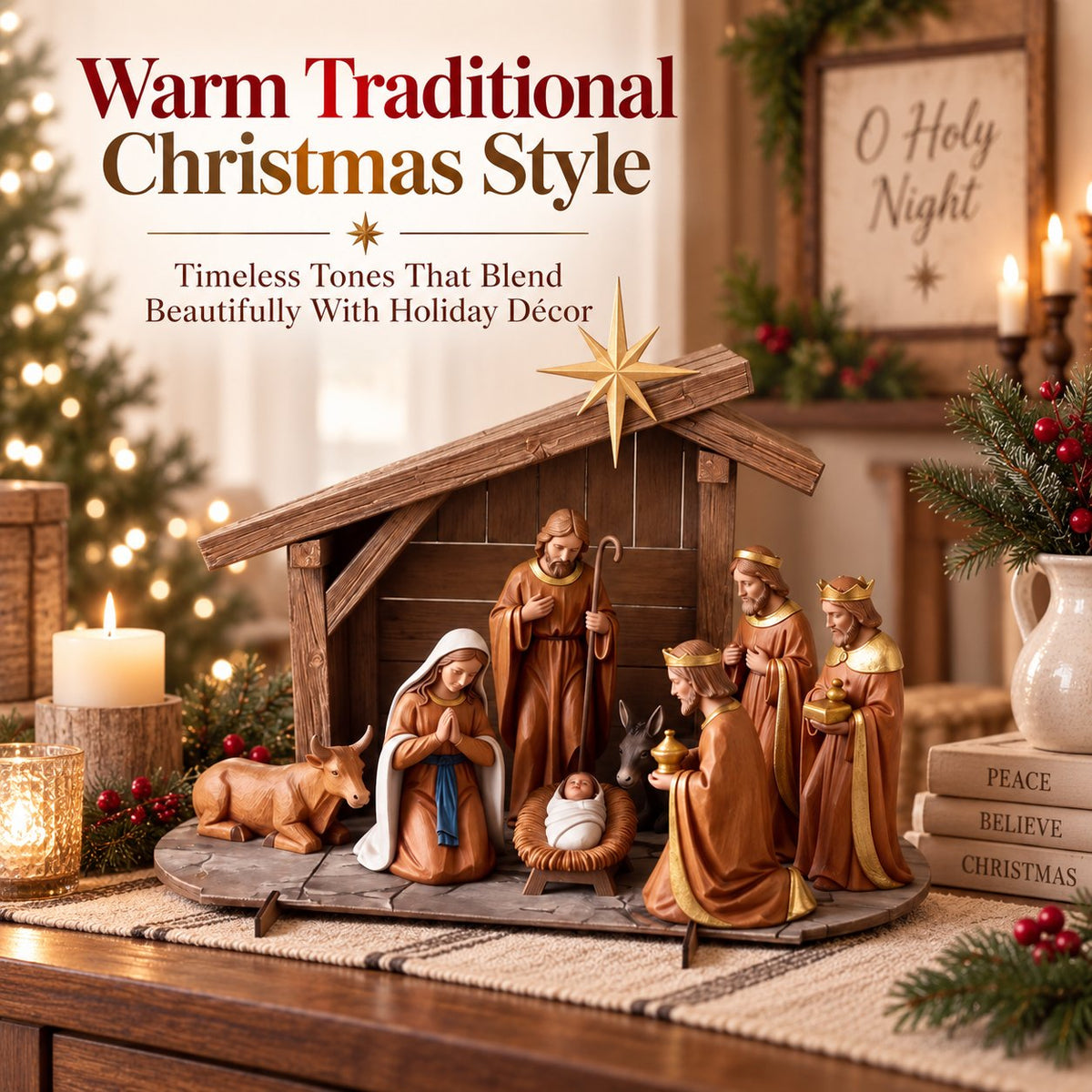 🔥Last Day 90% OFF🔥❄️✝️Christmas Nativity Scene Decor  | Bring The True Meaning Of Christmas Home