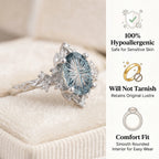 The Briar Rose Vintage Halo Ring | Starburst Cut Heirloom Elegance-Last Day Sale🔥90% OFF