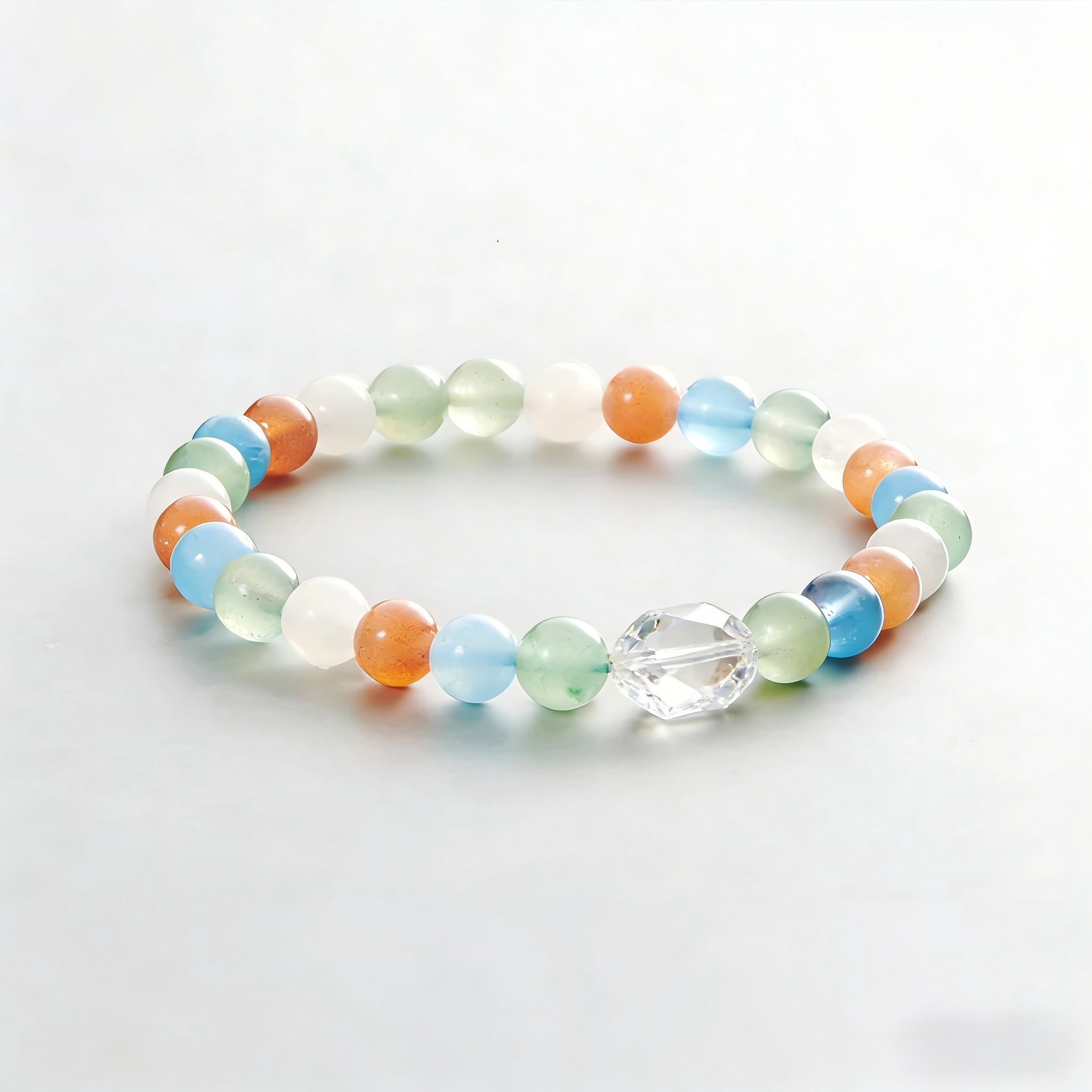 Multicolor Natural Stone Stretch Bracelet