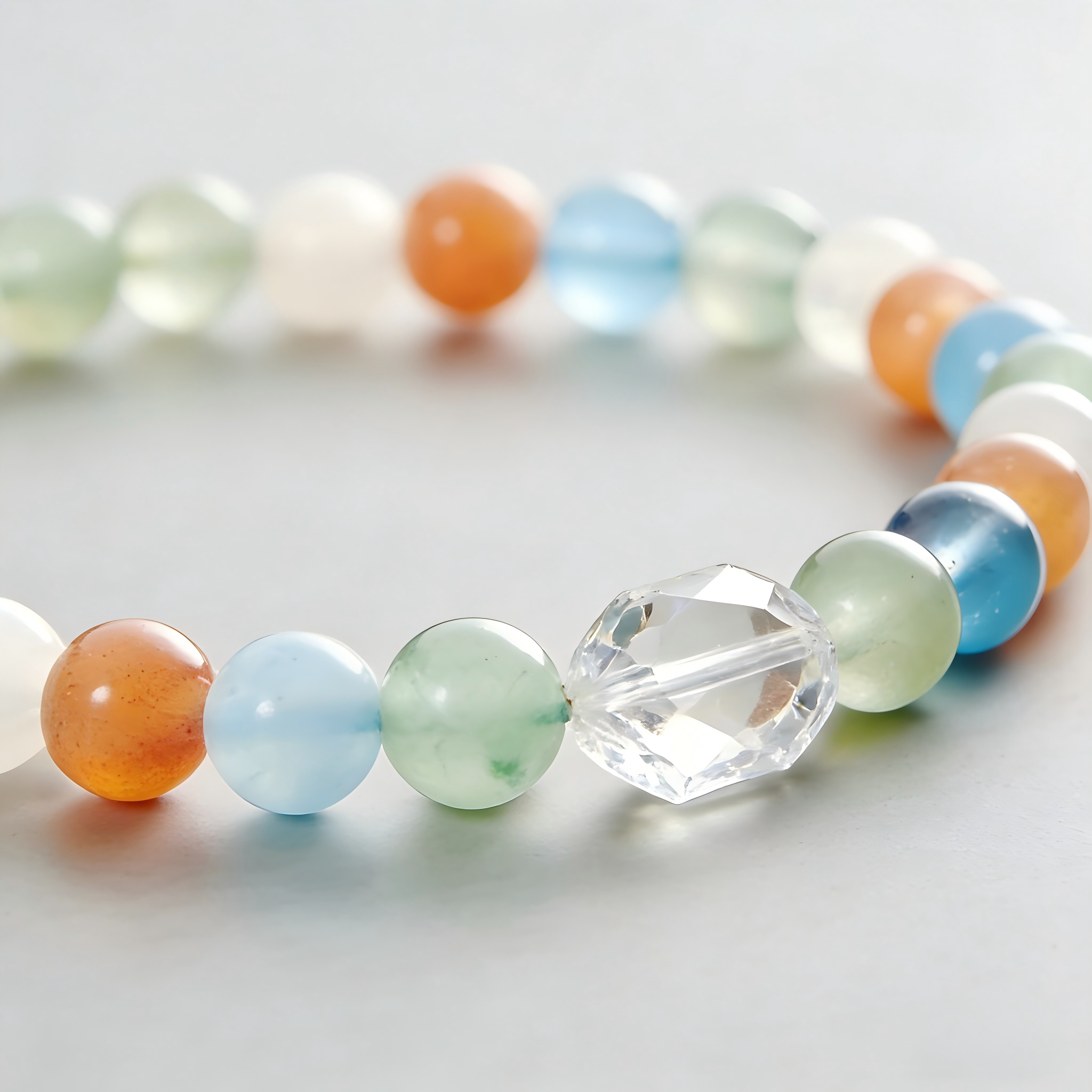 Multicolor Natural Stone Stretch Bracelet