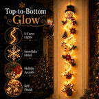✨Last Day 90% OFF✨– 🎄MerryCascade™ Glowing Christmas Door Hanger | 6 Festive Light Designs✨