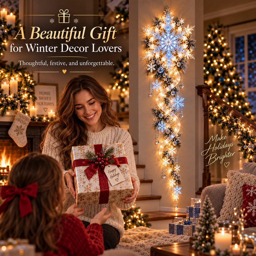 🔥Last Day 90% OFF🔥❄️ Giant Snowflake Blizzard Trail™- Let the Snowstorm Glow Indoors