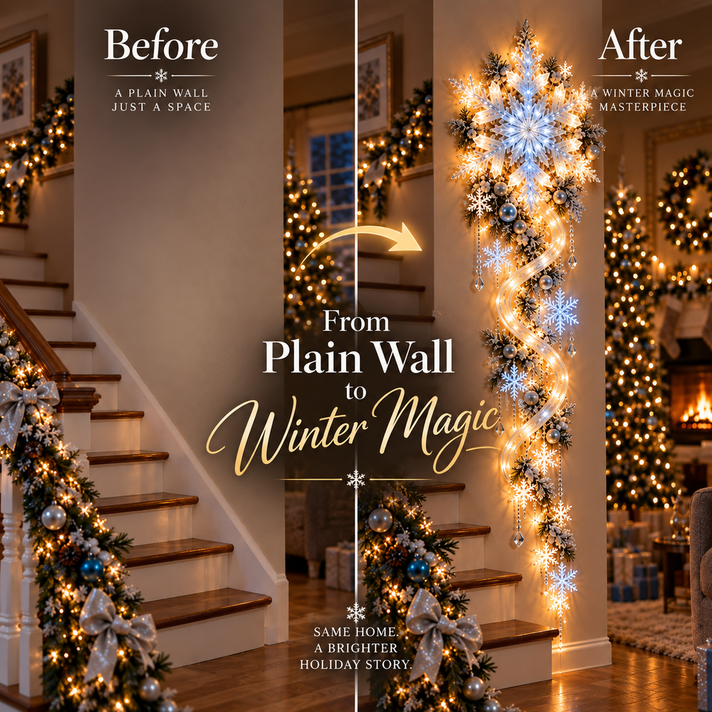 🔥Last Day 90% OFF🔥❄️ Giant Snowflake Blizzard Trail™- Let the Snowstorm Glow Indoors