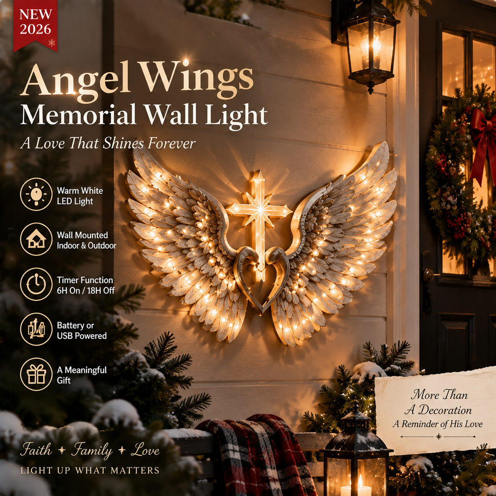 🔥Last Day 90% OFF🔥Angel Wings Memorial Wall Light