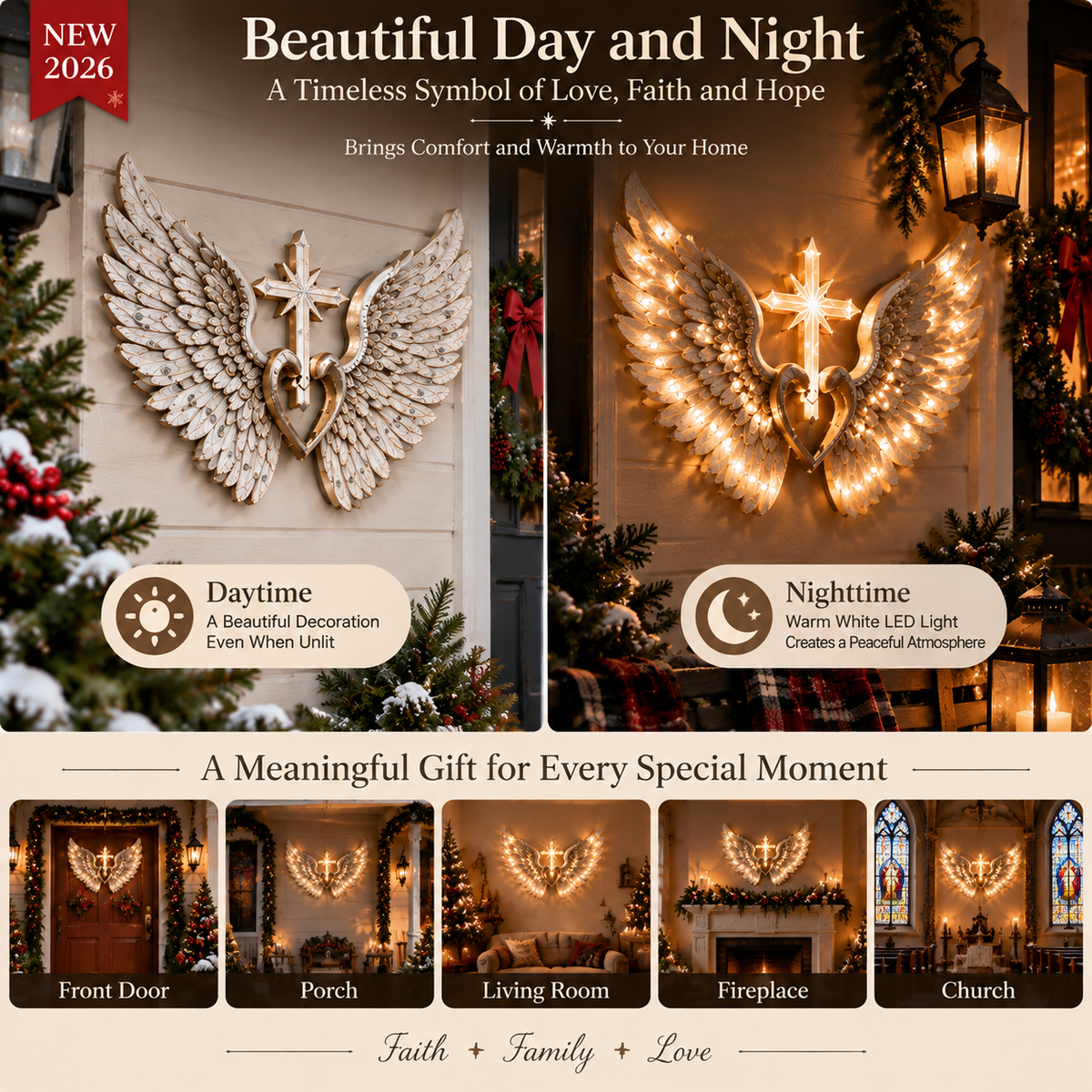 🔥Last Day 90% OFF🔥Angel Wings Memorial Wall Light