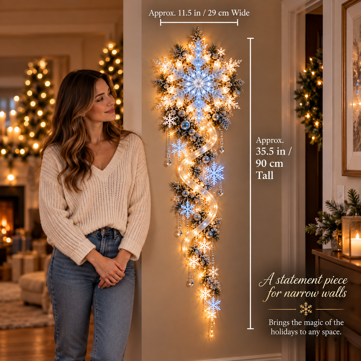 🔥Last Day 90% OFF🔥❄️ Giant Snowflake Blizzard Trail™- Let the Snowstorm Glow Indoors