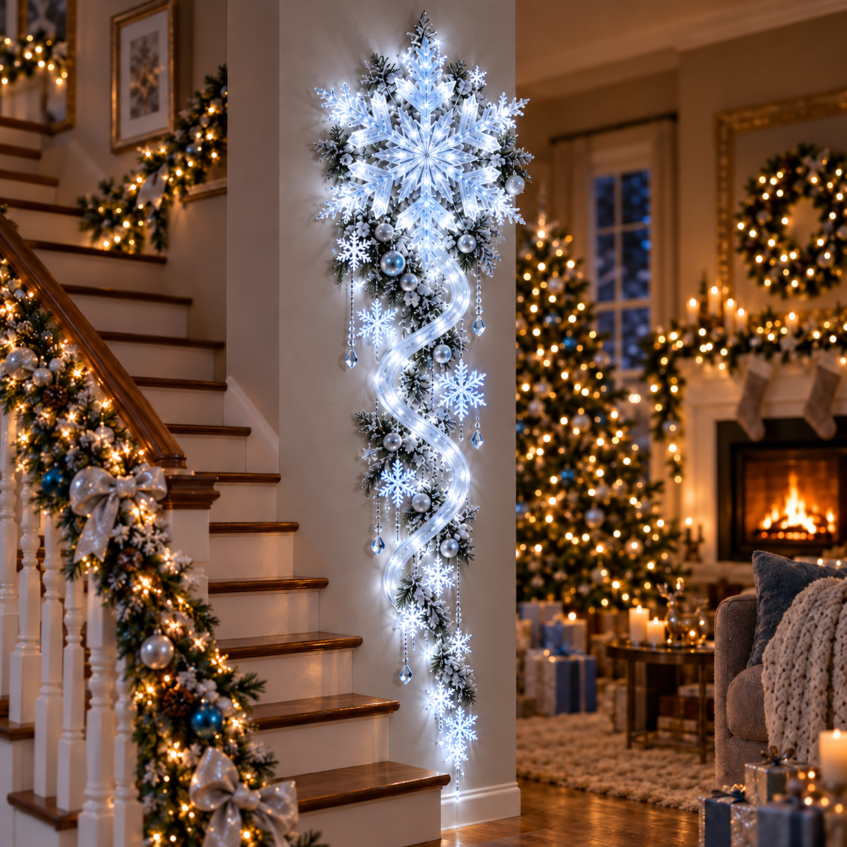 🔥Last Day 90% OFF🔥❄️ Giant Snowflake Blizzard Trail™- Let the Snowstorm Glow Indoors
