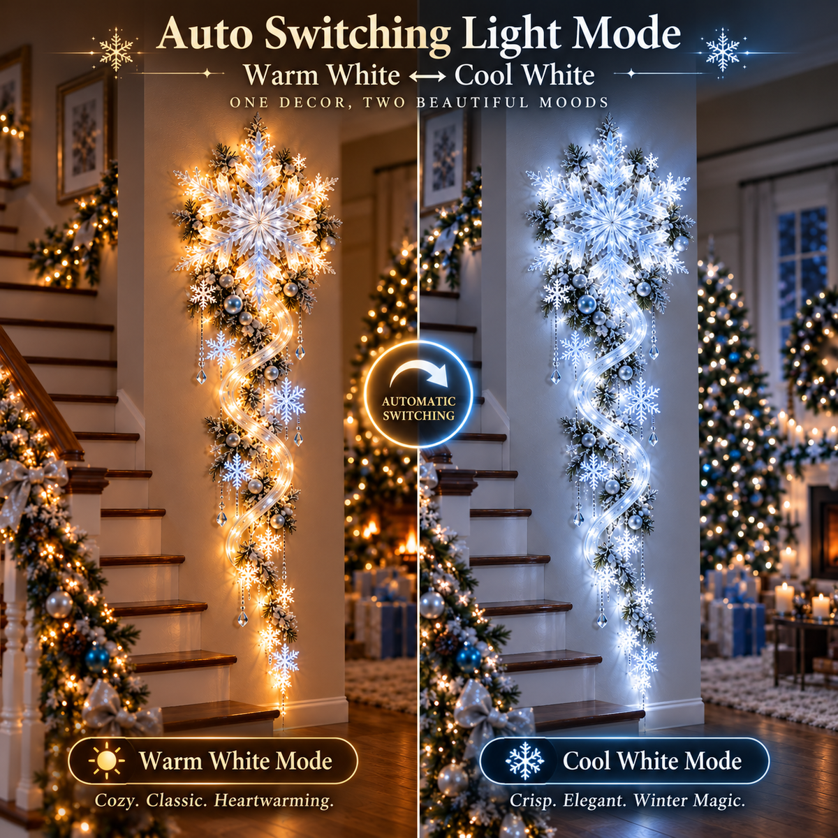 🔥Last Day 90% OFF🔥❄️ Giant Snowflake Blizzard Trail™- Let the Snowstorm Glow Indoors