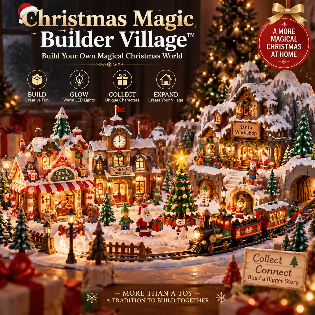 🔥Last Day 90% OFF🔥Magic Christmas Glow Castle™ Build A Christmas World That Glows With Memories ✨