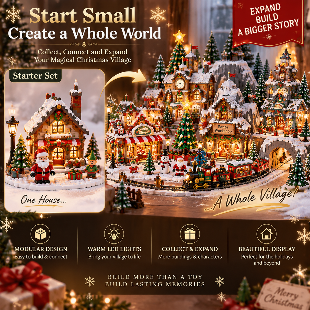 🔥Last Day 90% OFF🔥Magic Christmas Glow Castle™ Build A Christmas World That Glows With Memories ✨