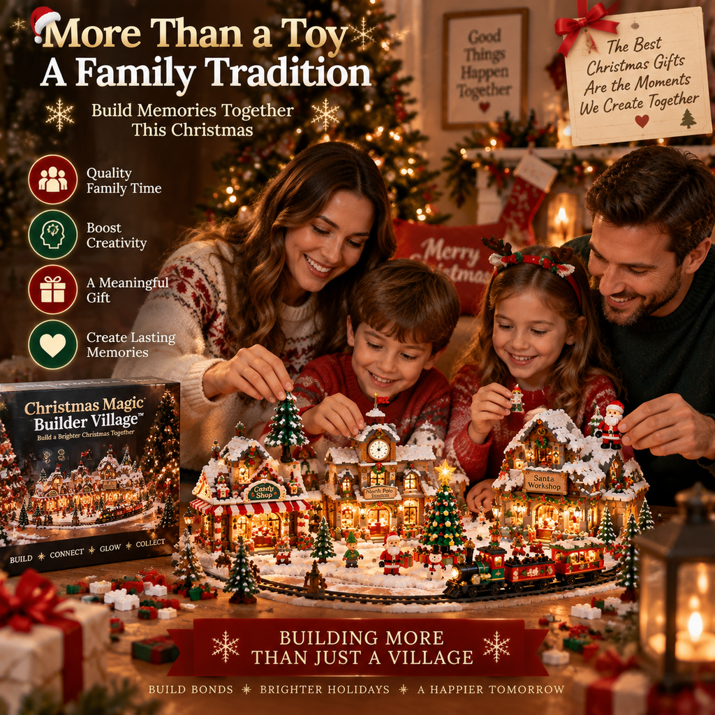 🔥Last Day 90% OFF🔥Magic Christmas Glow Castle™ Build A Christmas World That Glows With Memories ✨