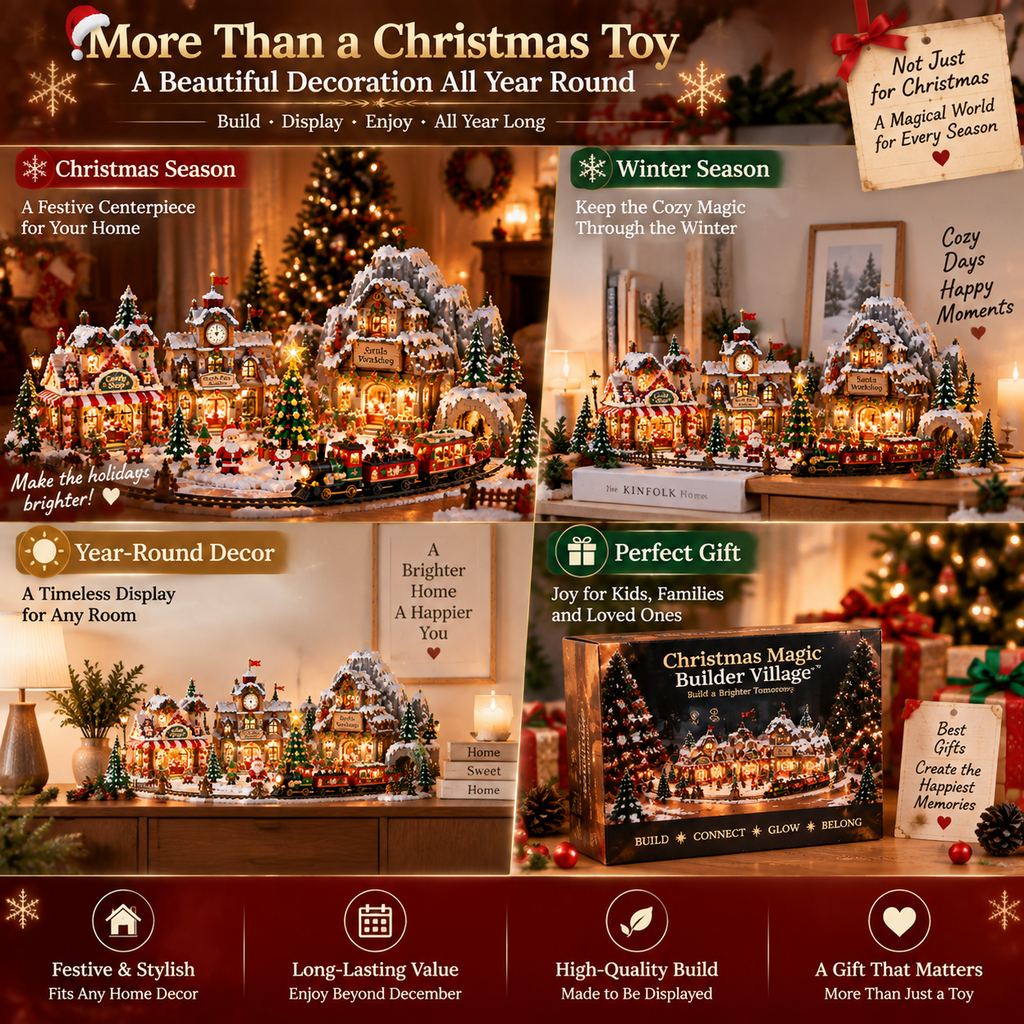🔥Last Day 90% OFF🔥Magic Christmas Glow Castle™ Build A Christmas World That Glows With Memories ✨