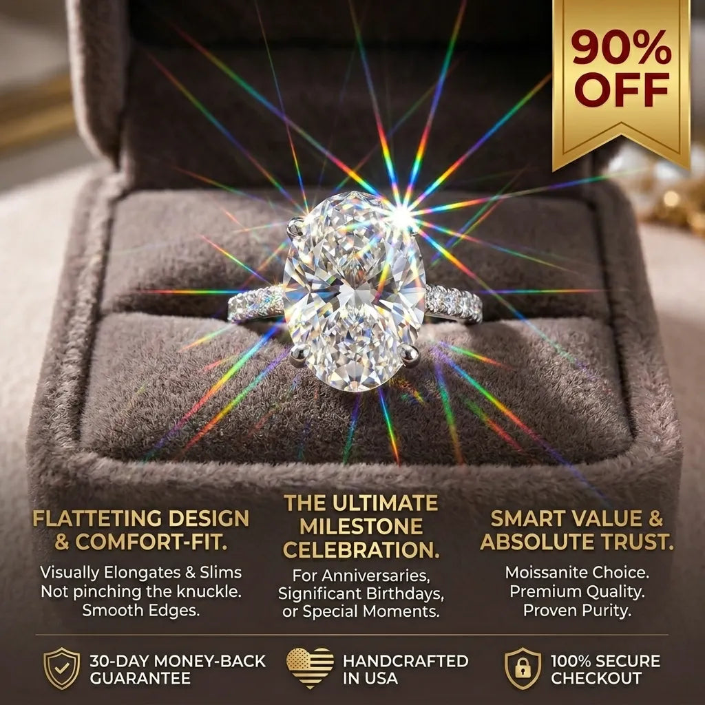 5.50 Ct Oval Lab-Grown Diamond Ring with Hidden Halo | The Ultimate Milestone Crown Jewel--Last Day Sale🔥90% OFF