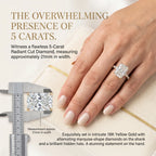 The Anniversary Upgrade: 1-5-Carat Flawless Radiant Cut Moissanite Ring (Hidden Halo, VVS1)-Last Day Sale🔥-90% OFF