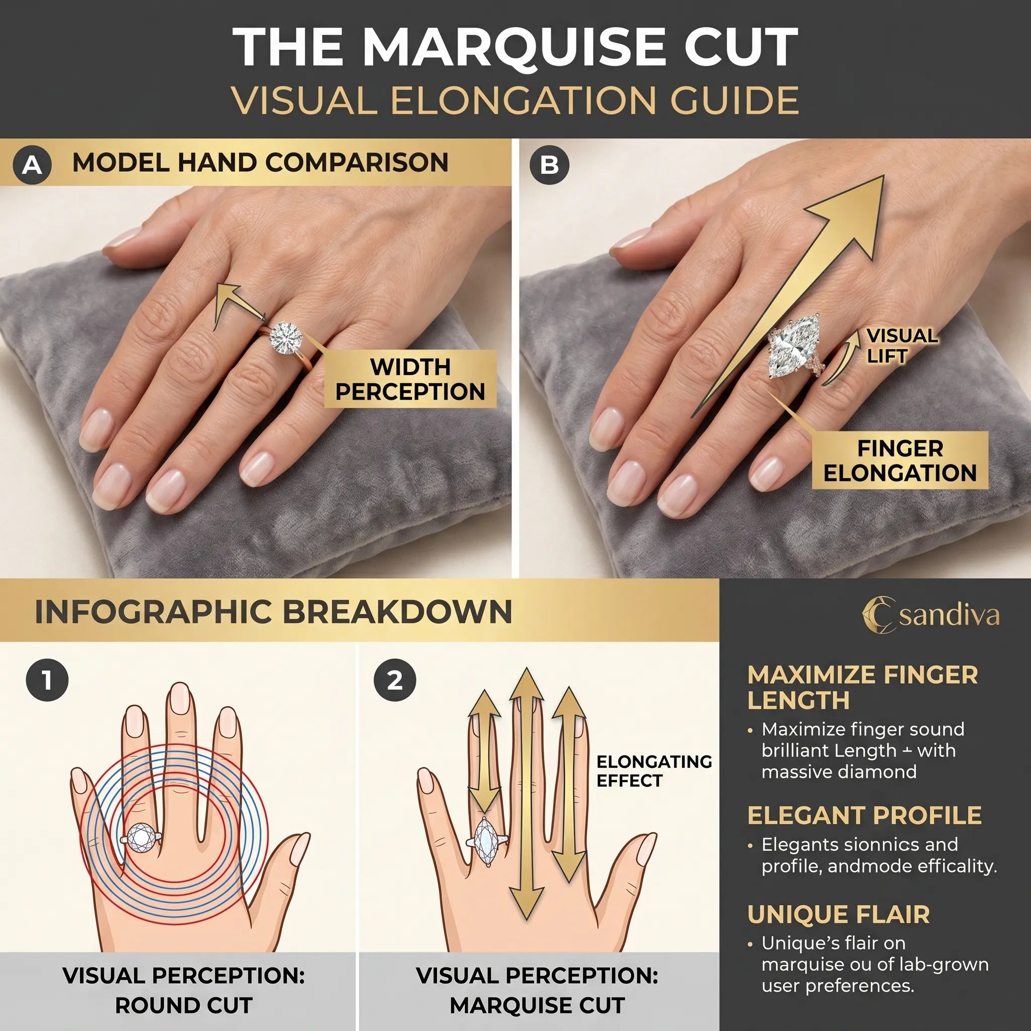 The Marquise Magic: Instantly Elongate and Flatter Your Fingers--Last Day Sale-90% OFF🔥
