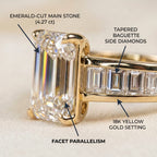 Everyday Luxury | 4 Carat E-VS1 Emerald Cut Ring for Women--Last Day Sale🔥90% OFF