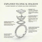 The Ultimate Anniversary Upgrade: Radiant-Cut Diamond Ring | IGI Certified F/VS2 | 18K White Gold--Last Day Sale-90% OFF🔥