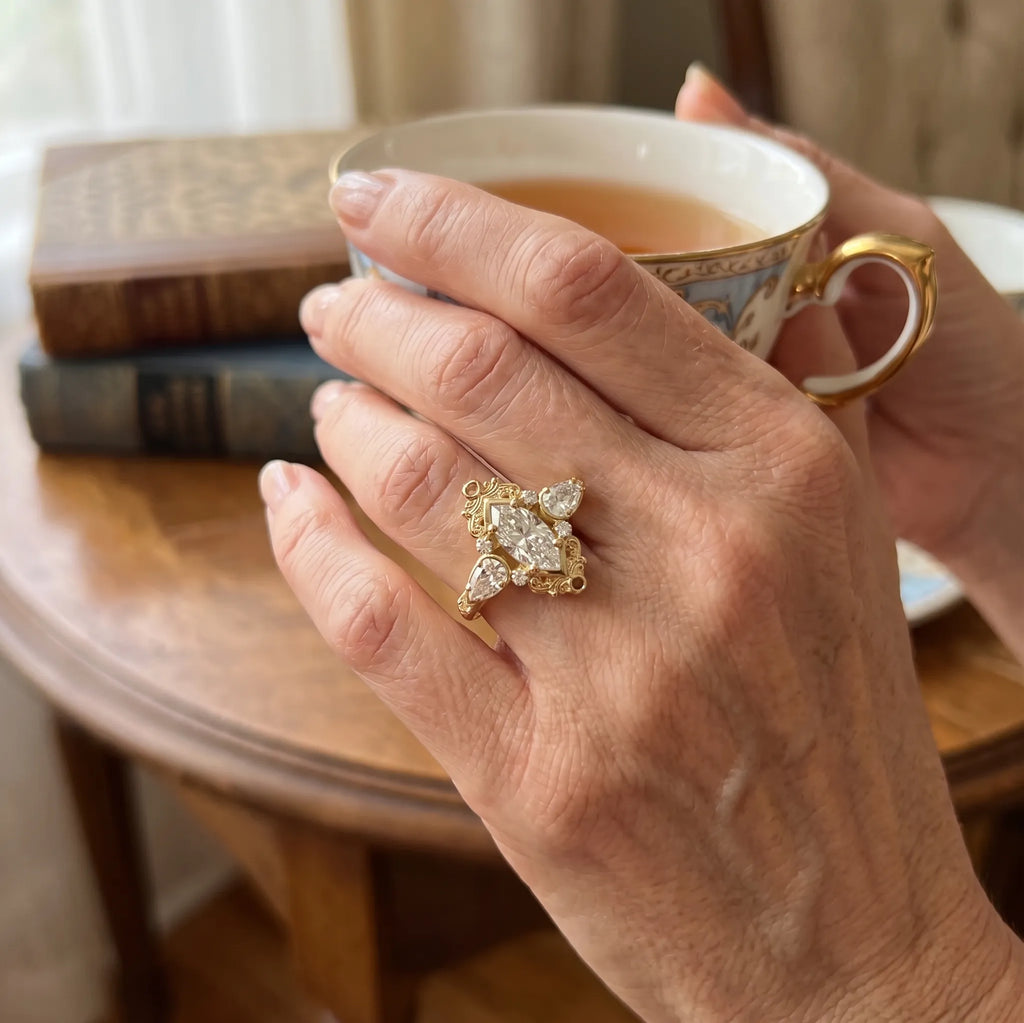 The "Odette" Handcrafted Vintage Marquise Ring — Heirloom Edition --Last Day Sale-90% OFF🔥