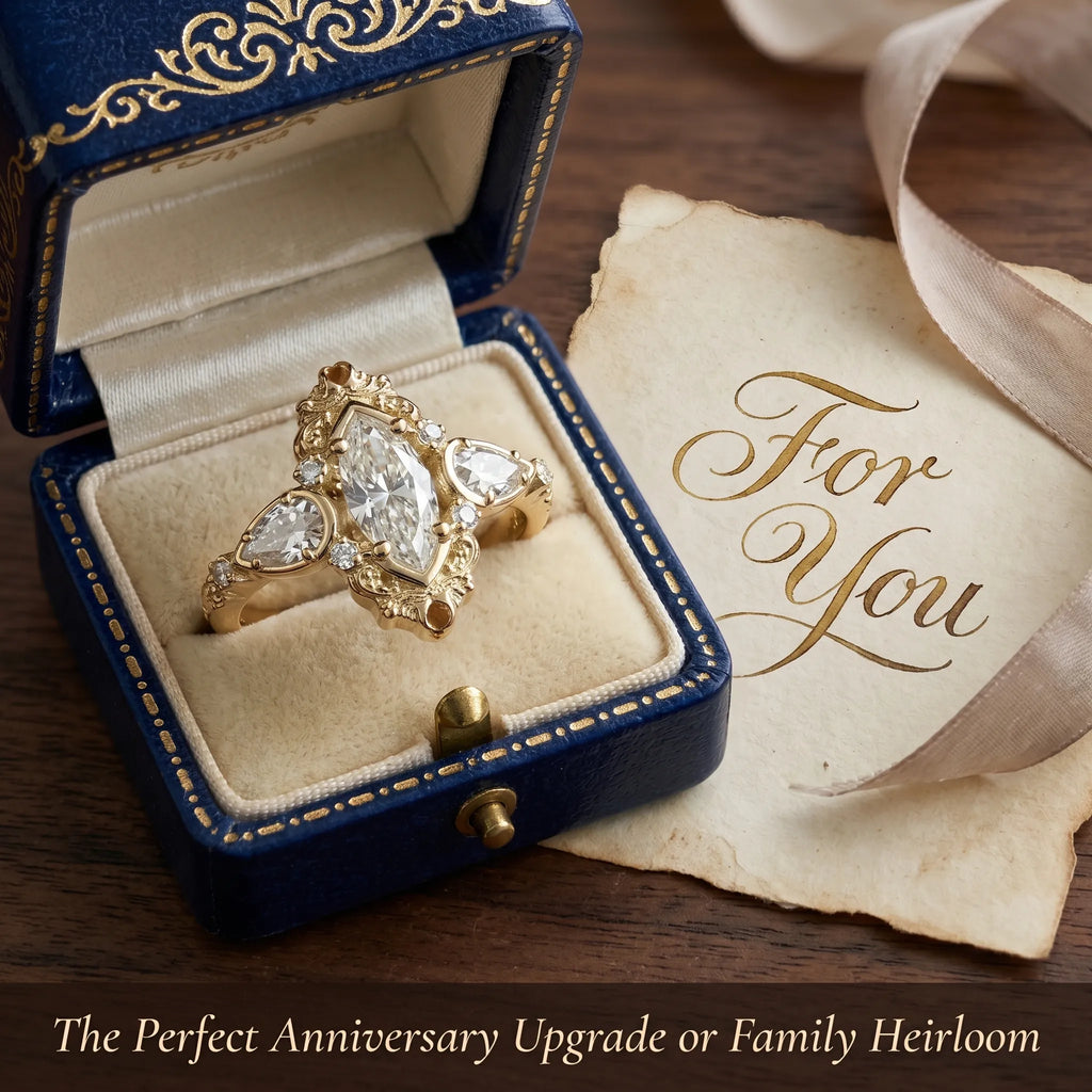 The "Odette" Handcrafted Vintage Marquise Ring — Heirloom Edition --Last Day Sale-90% OFF🔥
