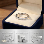 The "Forever & Always" Half Eternity Diamond Band | Premium Platinum Comfort Fit--Last Day Sale🔥90% OFF