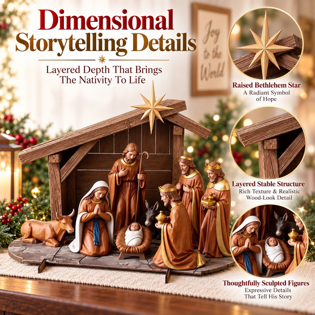 🔥Last Day 90% OFF🔥❄️✝️Christmas Nativity Scene Decor  | Bring The True Meaning Of Christmas Home