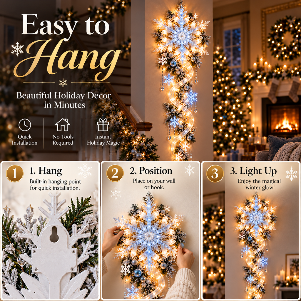 🔥Last Day 90% OFF🔥❄️ Giant Snowflake Blizzard Trail™- Let the Snowstorm Glow Indoors