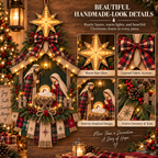 ✨Last Day 90% OFF✨– DIY Lighted Christmas Nativity Scene Door Hanging Kit 🎄
