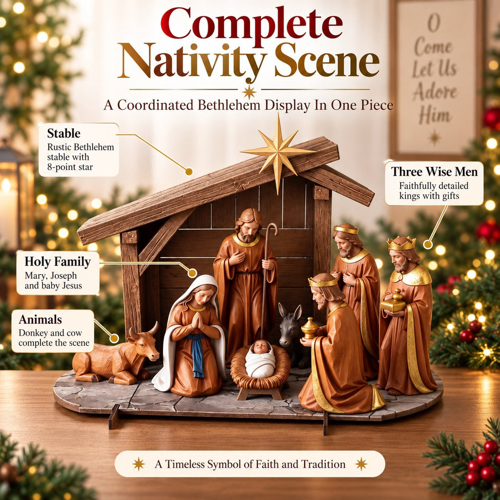🔥Last Day 90% OFF🔥❄️✝️Christmas Nativity Scene Decor  | Bring The True Meaning Of Christmas Home