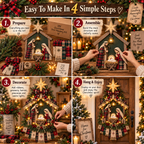 ✨Last Day 90% OFF✨– DIY Lighted Christmas Nativity Scene Door Hanging Kit 🎄