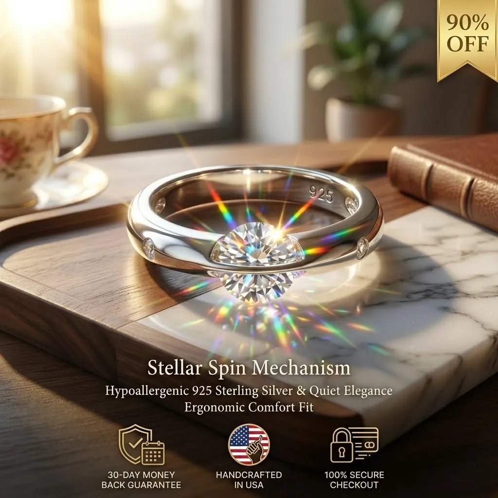 The Celestial Spin Ring: Find Your Calm in Quiet Elegance – zenvirala