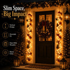 ✨Last Day 90% OFF✨– 🎄MerryCascade™ Glowing Christmas Door Hanger | 6 Festive Light Designs✨
