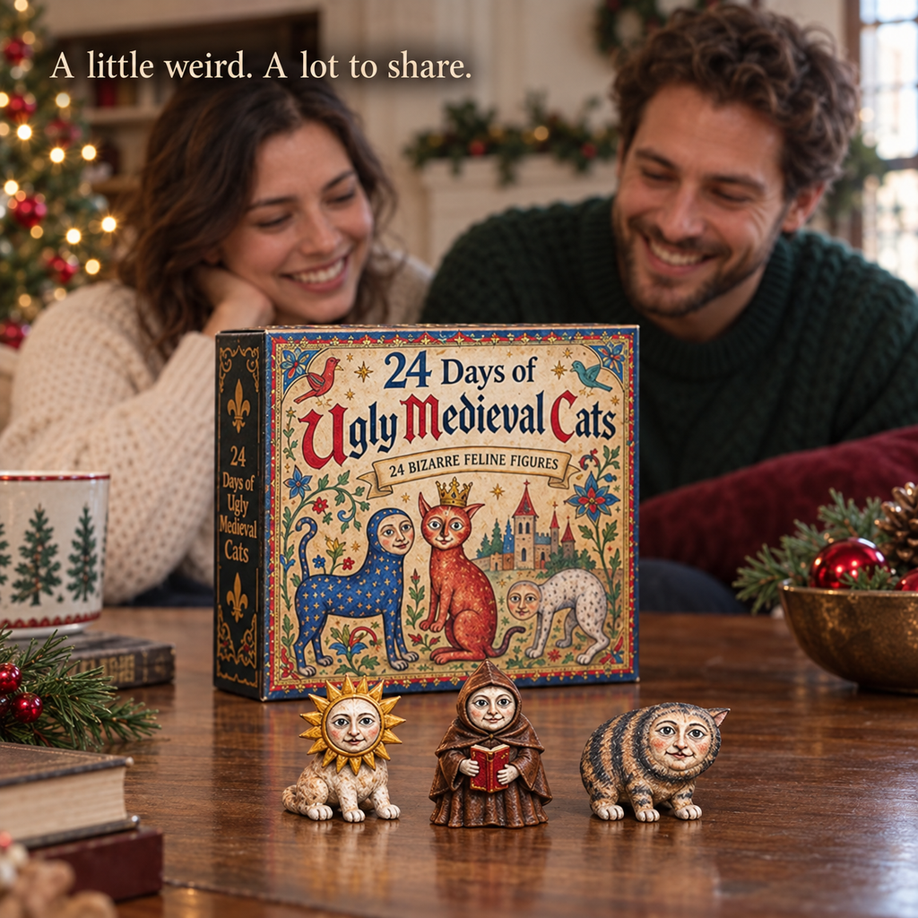 🔥Last Day 90% OFF🔥🐈🏰 24 Days of Ugly Medieval Cats – Hilariously Weird Cat Advent Calendar 2026