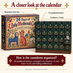 🔥Last Day 90% OFF🔥🐈🏰 24 Days of Ugly Medieval Cats – Hilariously Weird Cat Advent Calendar 2026
