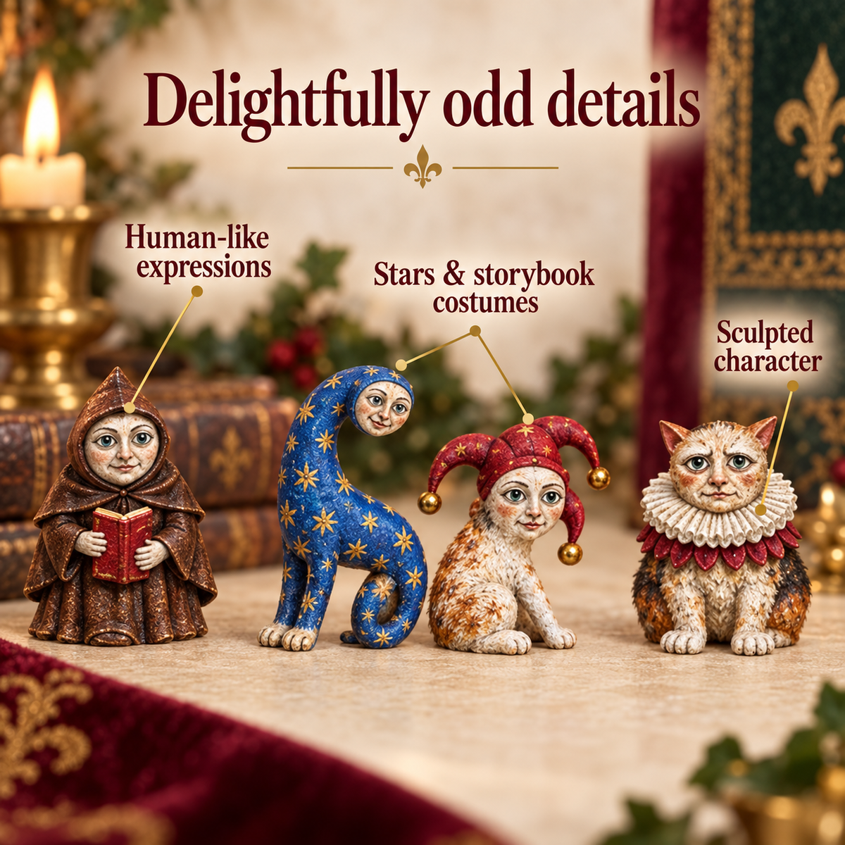 🔥Last Day 90% OFF🔥🐈🏰 24 Days of Ugly Medieval Cats – Hilariously Weird Cat Advent Calendar 2026