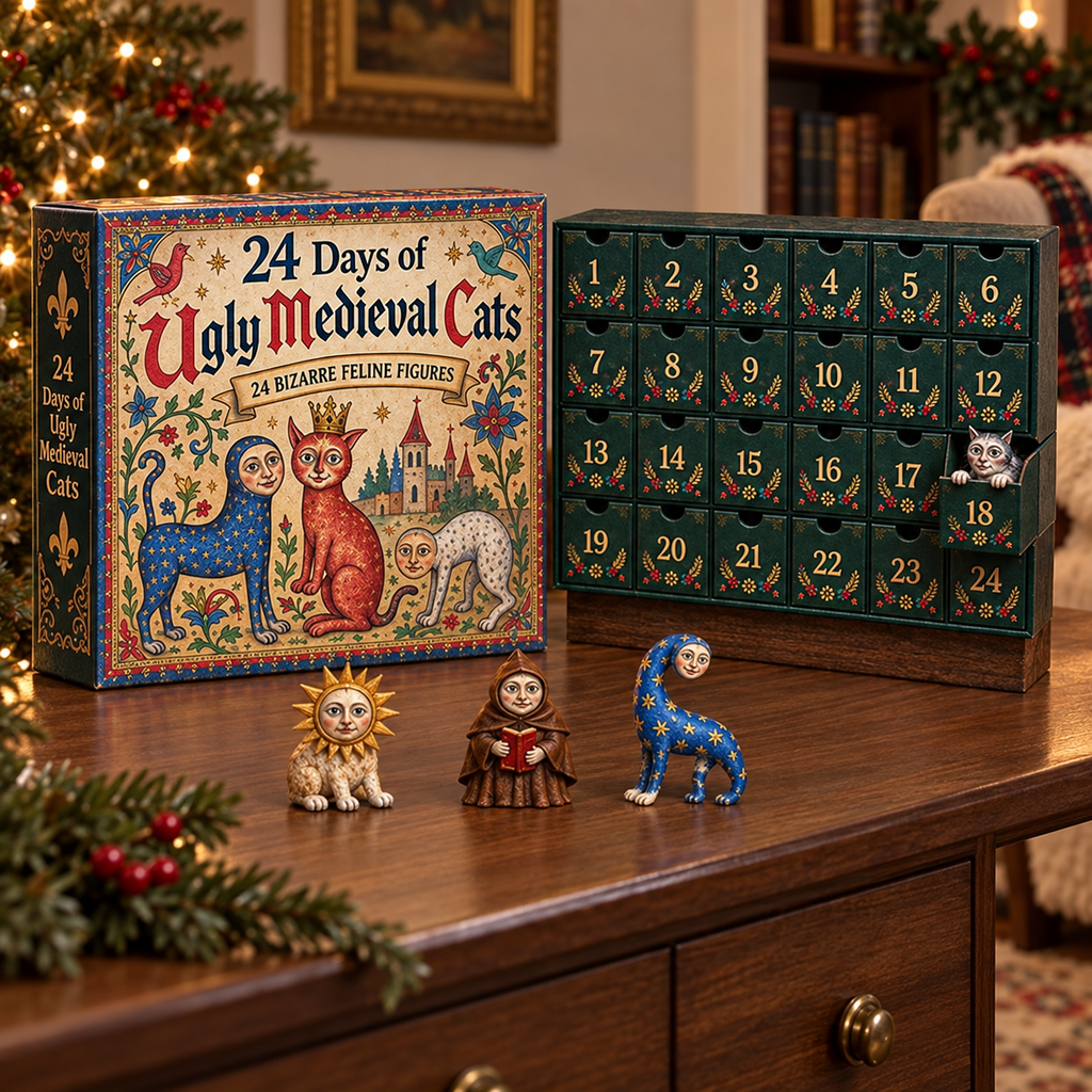🔥Last Day 90% OFF🔥🐈🏰 24 Days of Ugly Medieval Cats – Hilariously Weird Cat Advent Calendar 2026