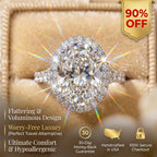 The Ultimate Anniversary Upgrade:  Oval Halo Split-Shank Ring – Flattering, Comfortable & Worry-Free Luxury--Last Day Sale-90% OFF🔥