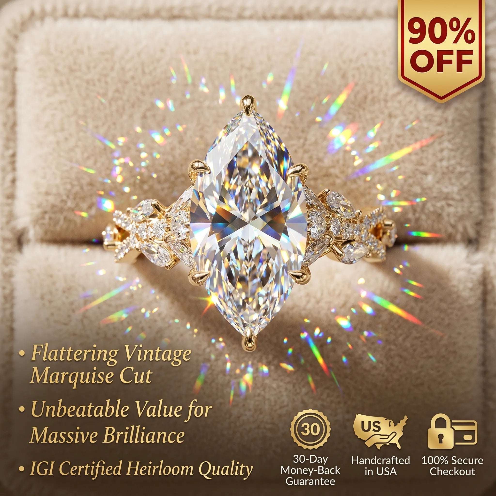 The Marquise Magic: Instantly Elongate and Flatter Your Fingers--Last Day Sale-90% OFF🔥