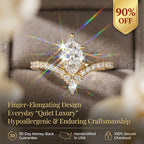 The Radiant Chevron Ring | Vintage Marquise Cut for Everyday Luxury--Last Day Sale-90% OFF🔥
