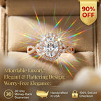 The "Petals in Bloom" Oval Halo Ring: Timeless Elegance for Every Milestone--Last Day Sale-90% OFF🔥