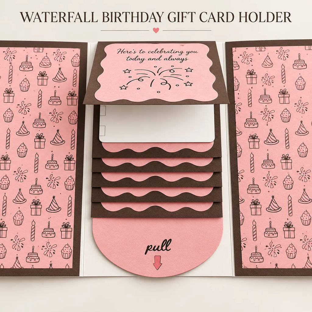 🔥LAST DAY 50% OFF - 2026 New 🎅💳 Waterfall Christmas Gift Card Booklet ✨